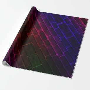 Neon Brick Gift Wrap