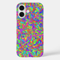 Neon Bright Rainbow Confetti Abstract