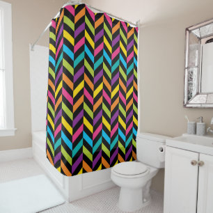 Neon Bright trendy fashion colourful design 1 Shower Curtain