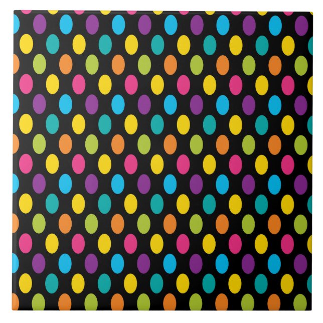 Neon Bright trendy fashion colourful design 3 Tile (Front)
