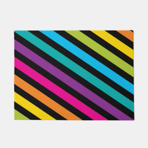 Neon Bright trendy fashion colourful design 7 Doormat