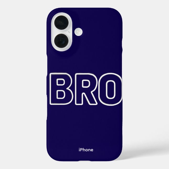 Neon Bro iPhone 16 Case (Back)