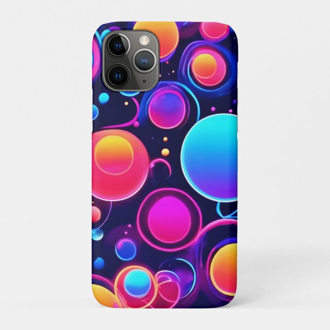 Neon Bubble Pattern Case-Mate iPhone Case (Back)