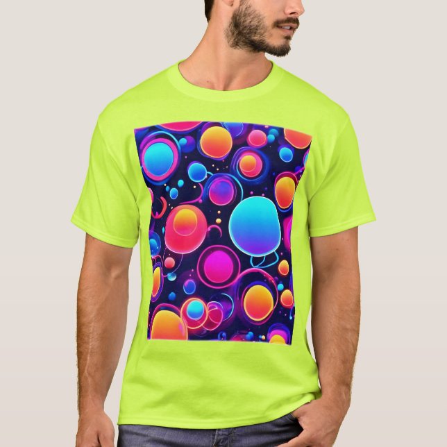 Neon Bubble Pattern T-Shirt (Front)