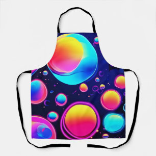Neon Bubble Universe Apron