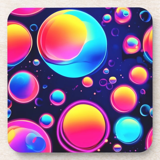 Neon Bubble Universe Coaster (Front)