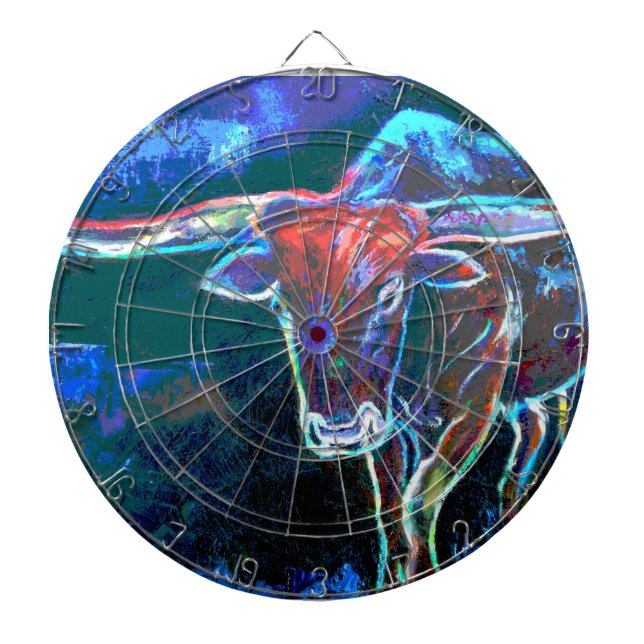Neon Bull"s Eye Dart Board (Front)
