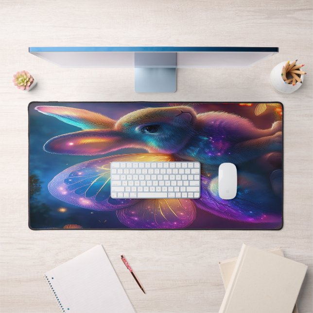 Neon Bunny Desk Mat (Office 1)