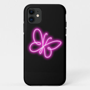 Neon butterfly iPhone 11 case