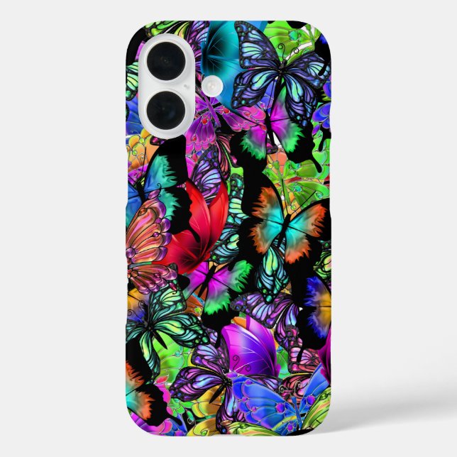 Neon Butterfly Collection Case-Mate iPhone Case (Back)