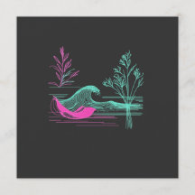 NEON CALM – Retro Wave & Botanical Line Art