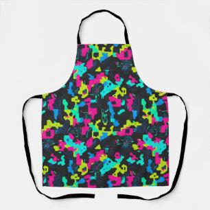 Neon Camouflage Pattern Apron
