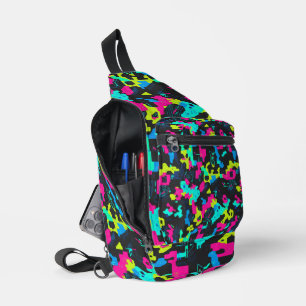 Neon Camouflage Pattern Sling Bag