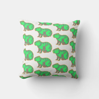 Neon Capybara – Cute Colorful Animal  Cushion