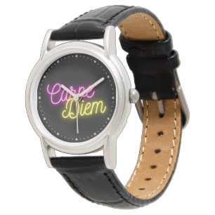 Neon Carpe Diem Word Art   Watch