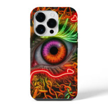 Neon Cat Eye Artwork: Vibrant Colours, Patterns
