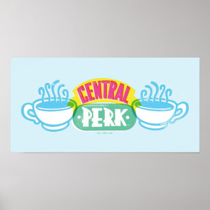 Neon Central Perk Logo Poster