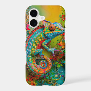 Neon Chameleon Blend, Textile Rainforest Collage