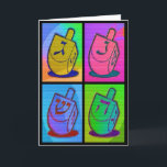 Neon Chanukah Card<br><div class="desc">Neon Chanukah card includes happy holiday message that is perfect to send to your friends and family. Message can be customised and personalised!</div>