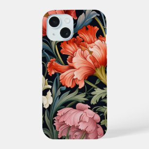 Neon Charlie Chameleon, Textile Rainforest Collage iPhone 15 Case