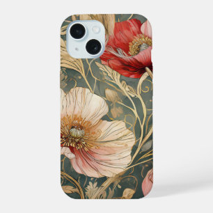 Neon Charlie Chameleon, Textile Rainforest Collage iPhone 15 Case