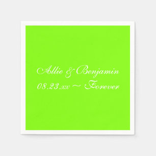 Neon Chartreuse Cool Solid Colour Napkins