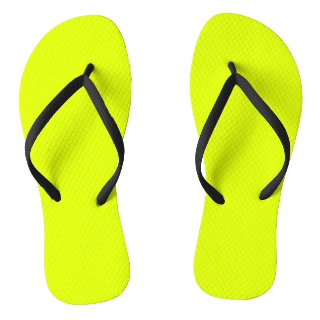 Neon Chartreuse Custom Classic Thongs (Footbed)