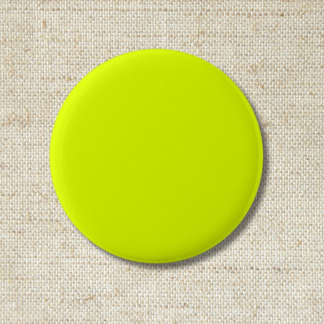 Neon Chartreuse Solid Colour | Classic 6 Cm Round Badge (Creator Uploaded)