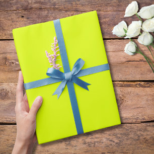 Neon Chartreuse Solid Colour Classic Elegant Wrapping Paper