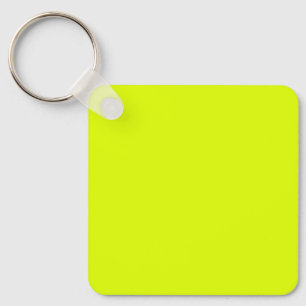 Neon Chartreuse Solid Colour   Classic Key Ring