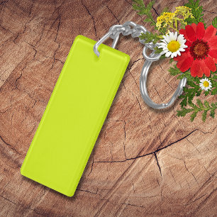 Neon Chartreuse Solid Colour   Classic Key Ring