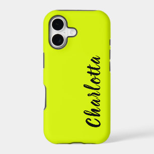 Neon Chartreuse Solid Colour Custom Personalise