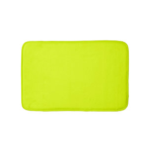 Neon Chartreuse Solid Colour   Trendy Colour Bath Mat