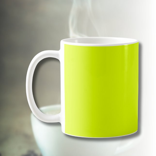 Neon Chartreuse Solid Colour | Trendy Colour Coffee Mug (Creator Uploaded)
