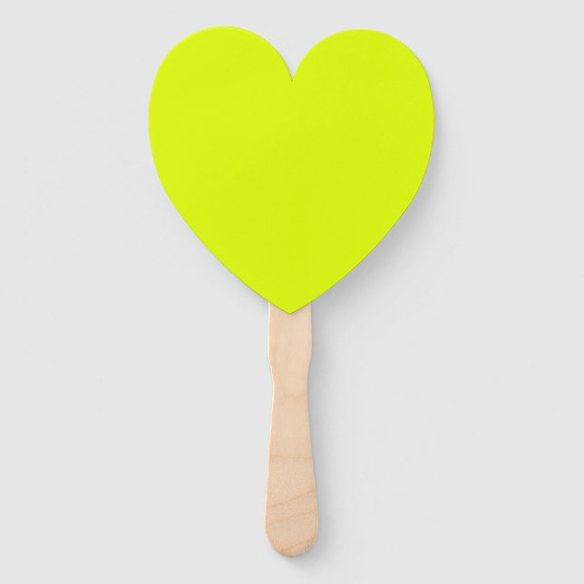 Neon Chartreuse Solid Colour | Trendy Colour Hand Fan (Front)