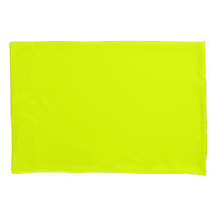 Neon Chartreuse Solid Colour   Trendy Colour Pillowcase