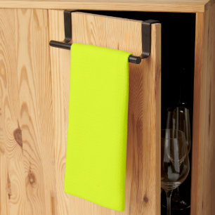 Neon Chartreuse Solid Colour   Trendy Colour Tea Towel