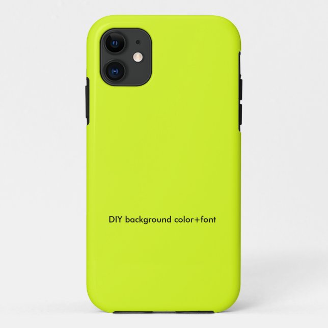 Neon chartreuse yellow/DIY colour/phone cases (Back)