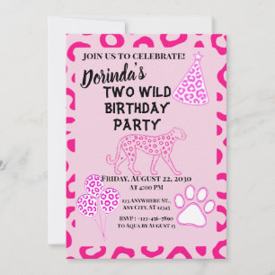 Neon Cheetah Print Invitation