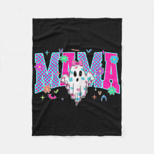 Neon Chequered Halloween Ghost Mama Costume Mummy Fleece Blanket