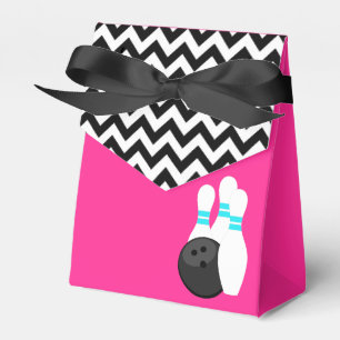 Neon Chevron Bowling Favour Boxes