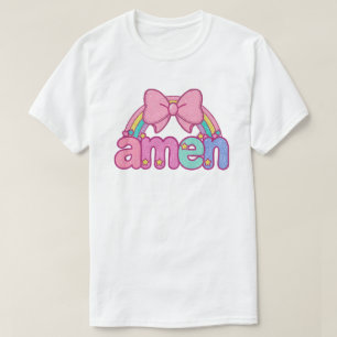 Neon Christian - AMEN Jesus Faith Bible Coquette T-Shirt