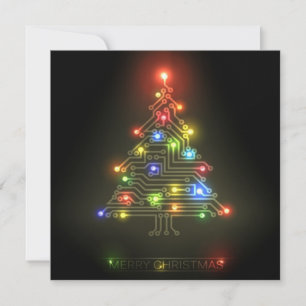Neon Christmas Holiday Card
