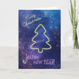 Neon Christmas Tree Card