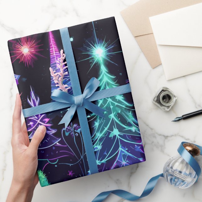 Neon Christmas Wrapping Paper (Gifting)