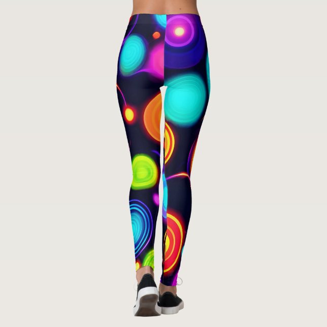 Neon Circle Explosion Leggings (Back)