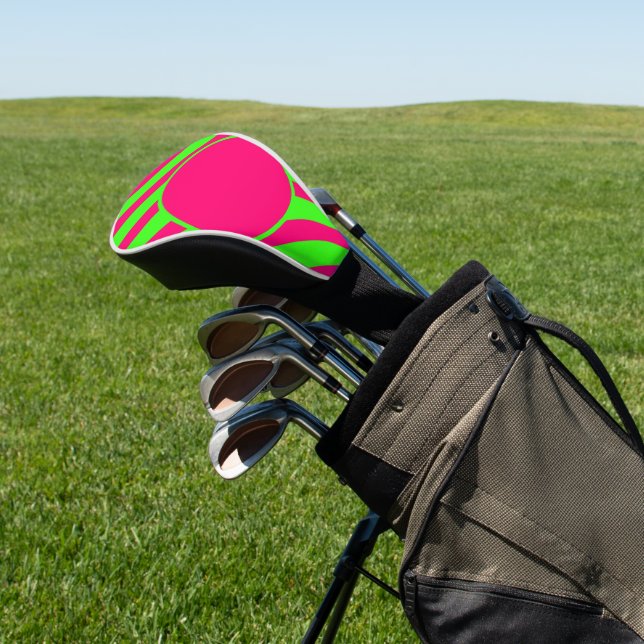 Neon Circle Golf Club Cover – Customisable (In Situ)