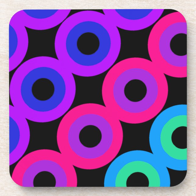 Neon Circles Coaster (Front)