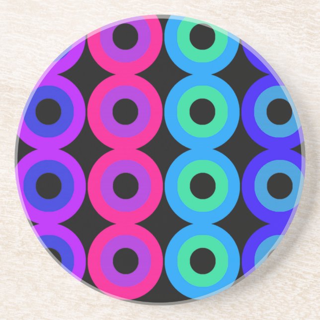 Neon Circles Coaster (Front)