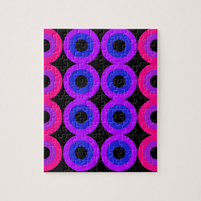 Neon Circles Jigsaw Puzzle (Vertical)